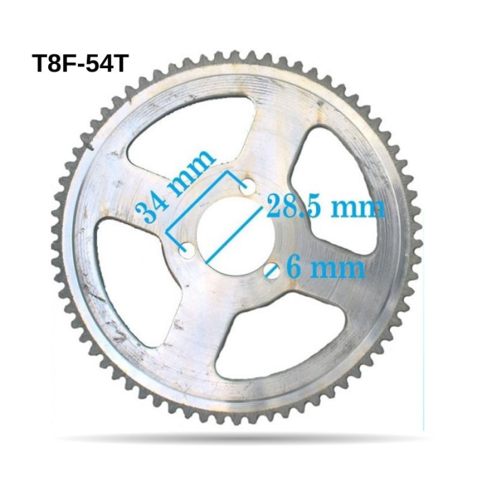 PLATO CADENA T8F 54T 29MM PATINETES / ATV