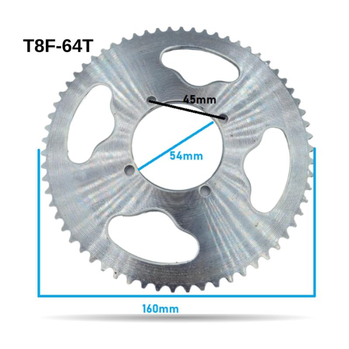 PLATO CADENA T8F 54mm 64T R10