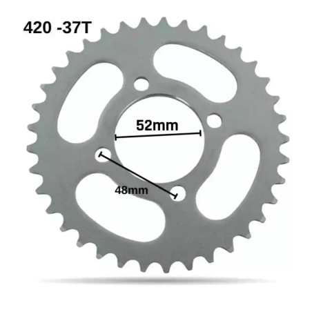 PLATO CADENA 420 37T 52MM