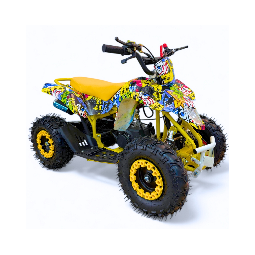 MINI QUAD GASOLINA 49CC 2T ESTAMPADO R6" KXD ATV-1