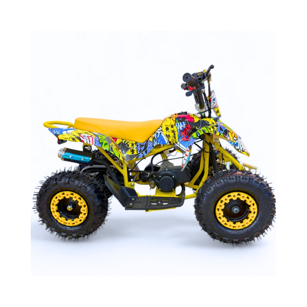 MINI QUAD GASOLINA 49CC 2T ESTAMPADO R6" KXD ATV-1