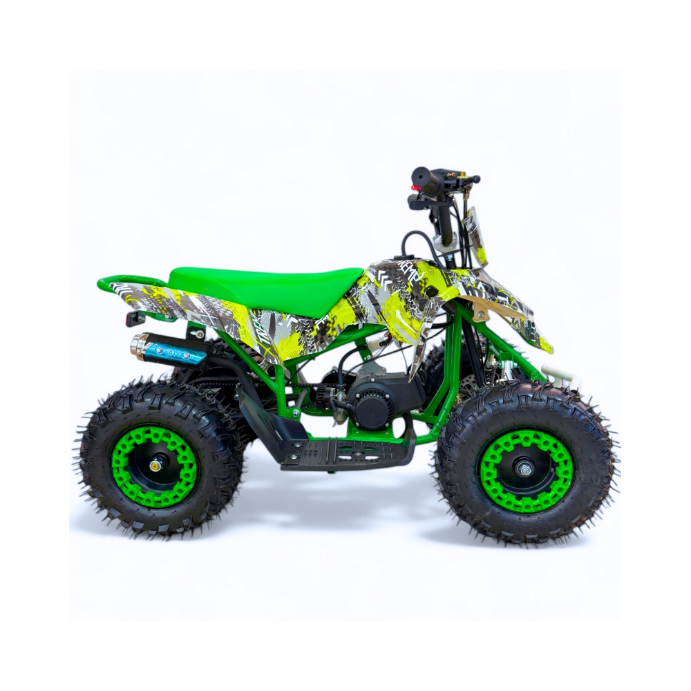 MINI QUAD GASOLINA 49CC 2T ESTAMPADO R6" KXD ATV-1