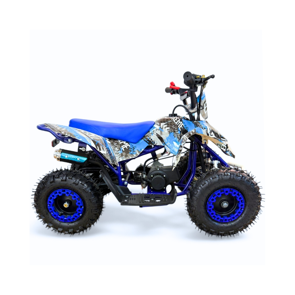 MINI QUAD GASOLINA 49CC 2T ESTAMPADO R6" KXD ATV-1