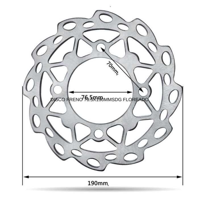 DISCO FRENO 76 5X190MM SDG FLOREADO